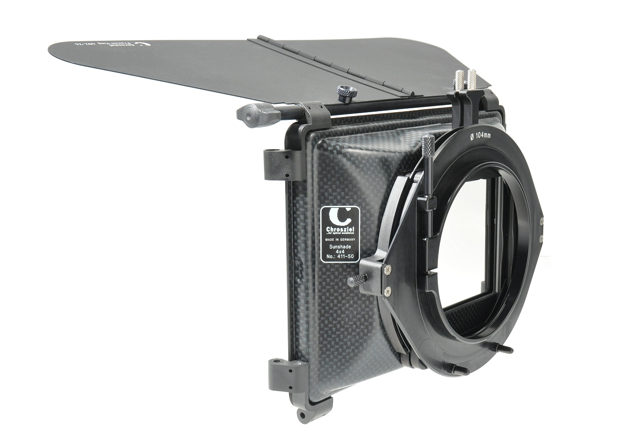 Clamp on Matte Box SD 411, SunShade, 2 4x4 filter holders 